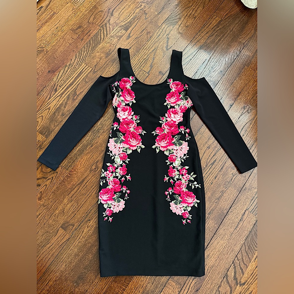 Floral Black Dress Sexy